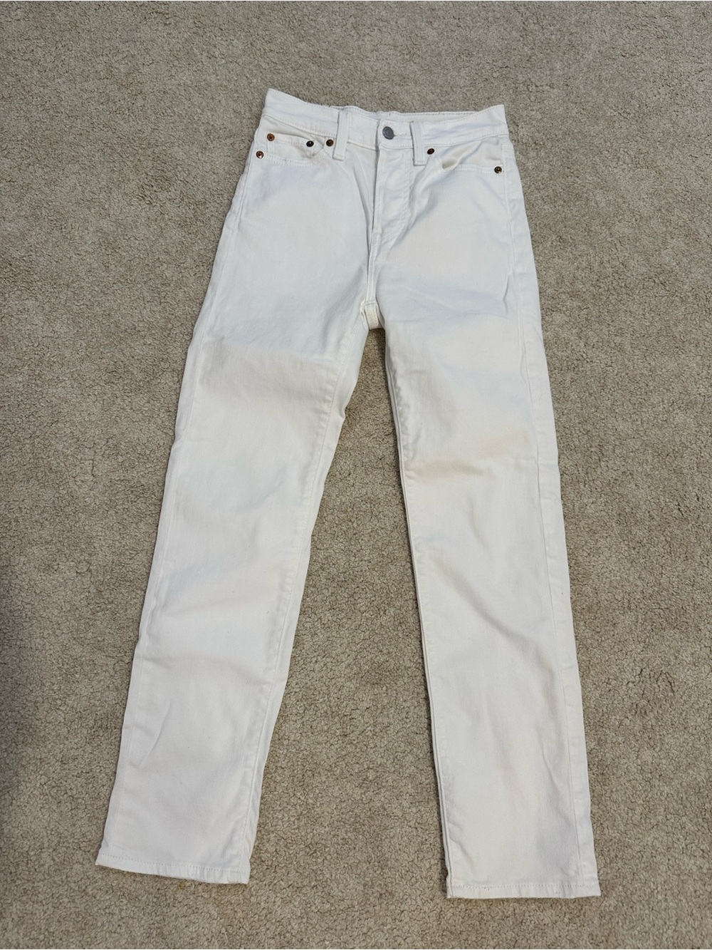 Levi's White Straight-Leg Jeans - Timeless High-Rise